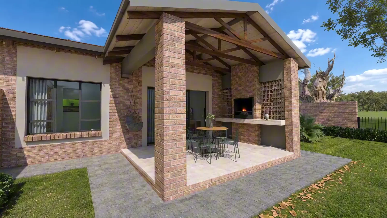 iQ Bronberg simplex patio and garden render