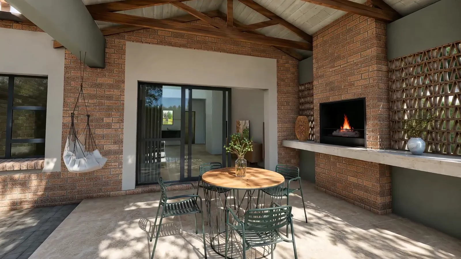 Simplex patio interior built-in braai